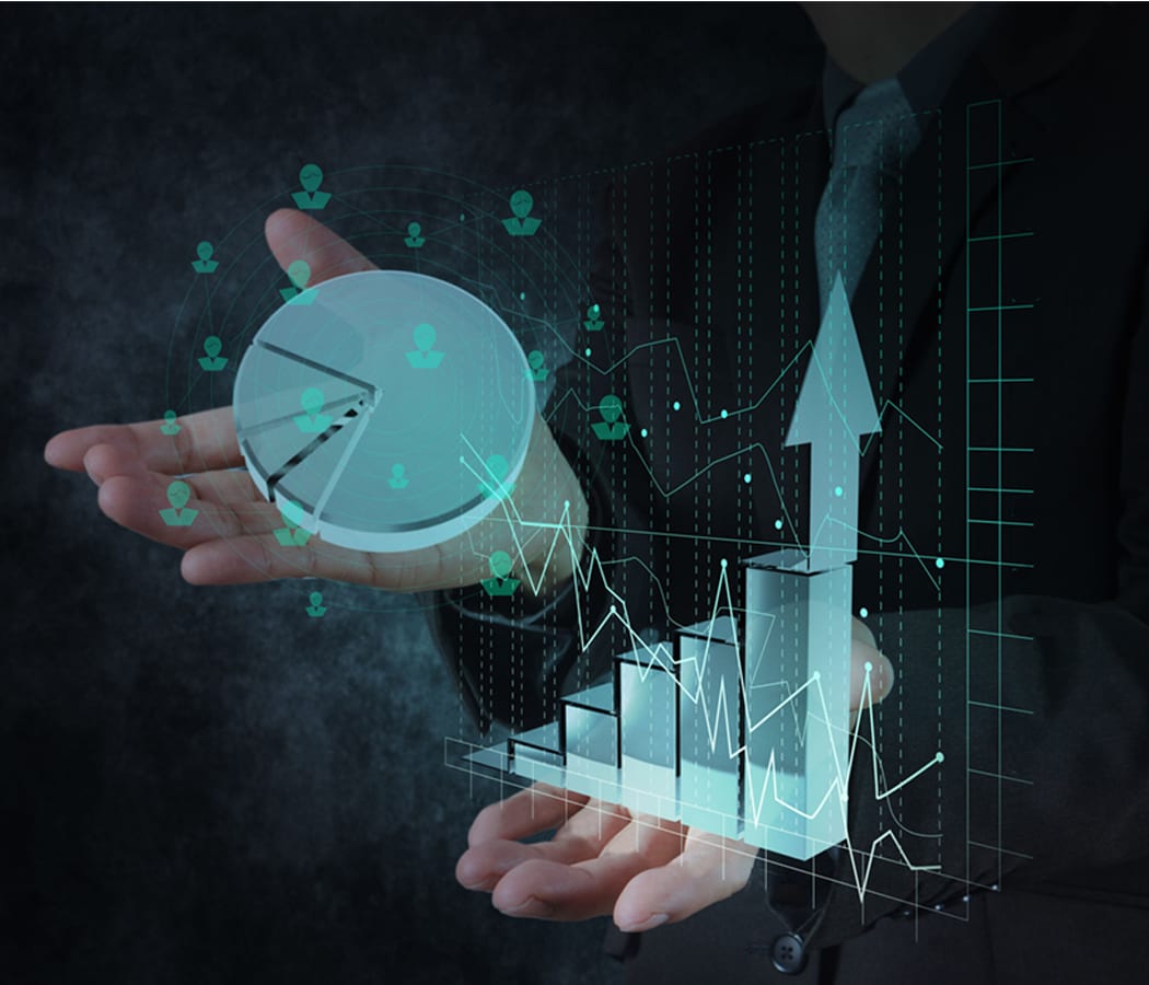 Businessman abstract hands working with graphs planning concept